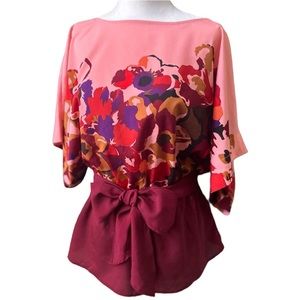 New York and Company Floral Blouse XS